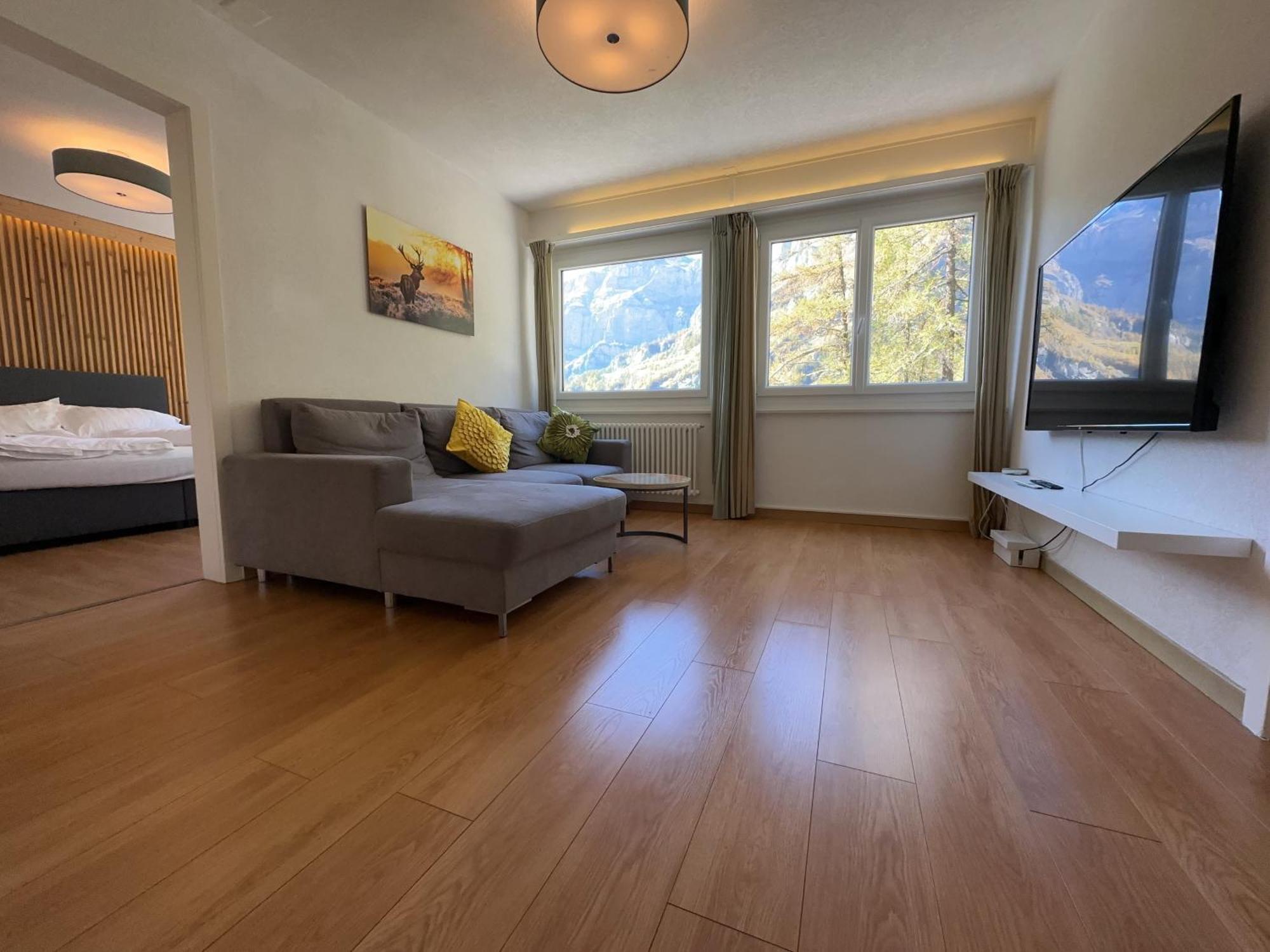 Center, Sauna, View - Haus Linaria Leukerbad Esterno foto